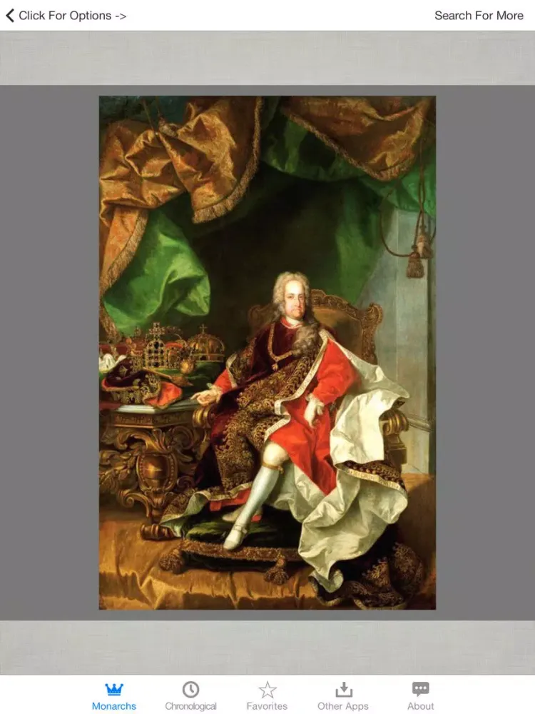 Tangkapan skrin The German Monarchy iPad 