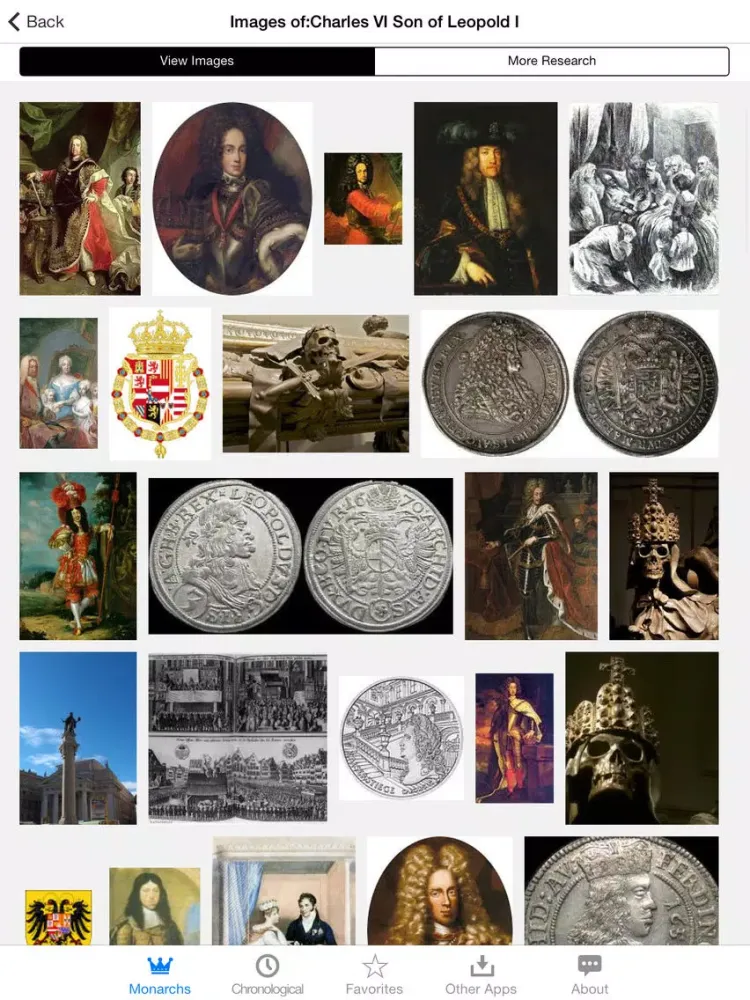 Tangkapan skrin The German Monarchy iPad 