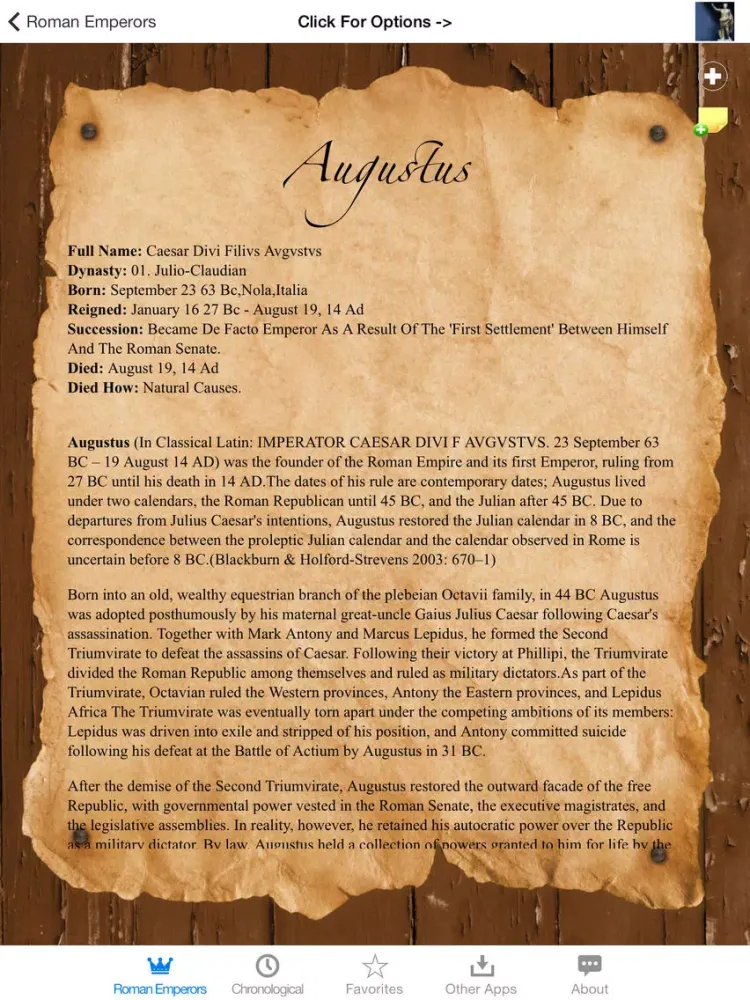 Capturas de tela do The Roman Emperors iPad 