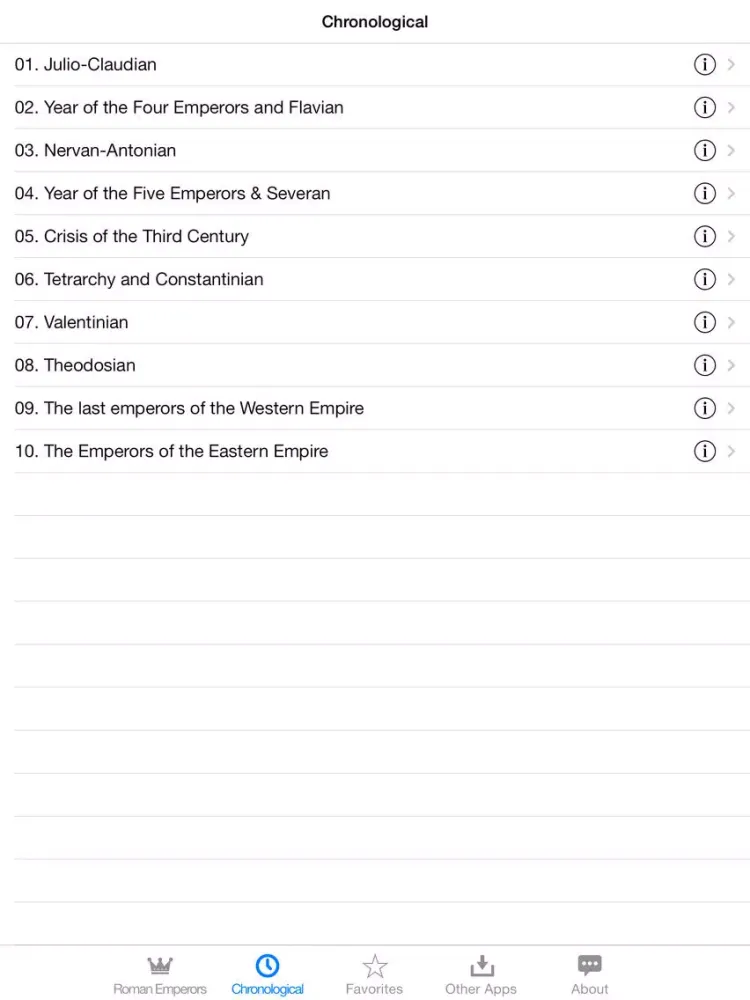 Capturas de tela do The Roman Emperors iPad 