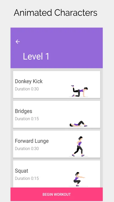 Butt and Legs Workout Plan Screenshots