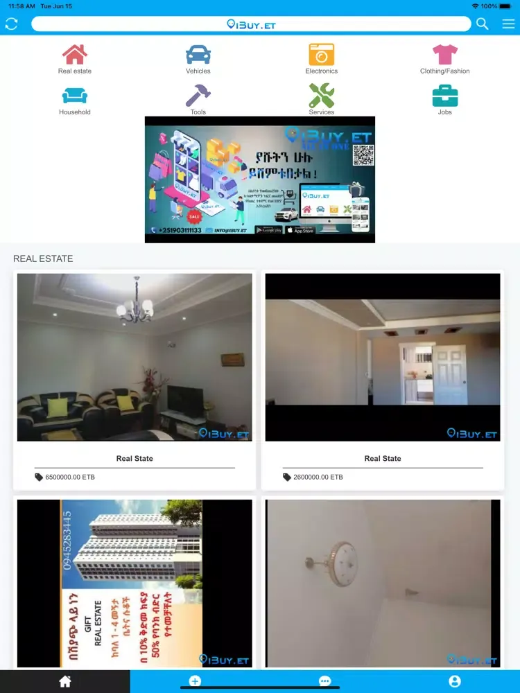 Zrzuty ekranu iBuy.et ads in Ethiopia iPad 