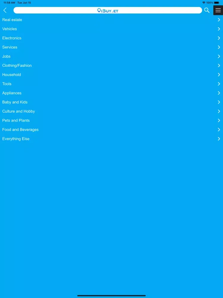 Zrzuty ekranu iBuy.et ads in Ethiopia iPad 
