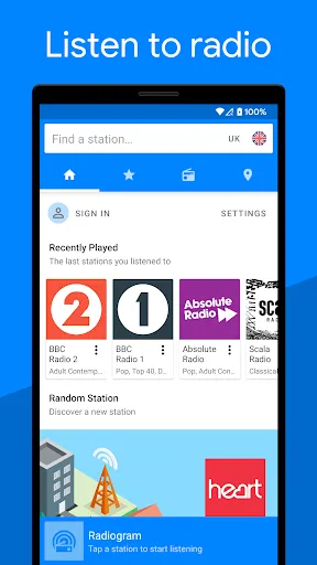 Captures d'écran de Radiogram - Radio App