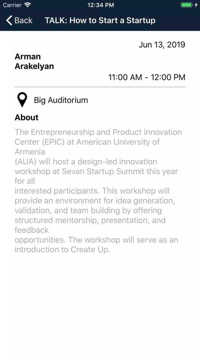 Ảnh chụp màn hình của Seaside Startup Summit