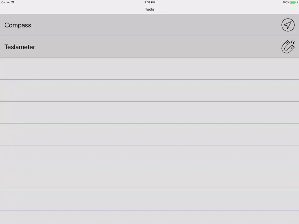 Tangkapan layar Smart Measurement iPad 