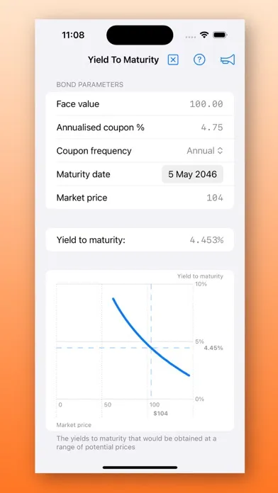 Screenshot di Bond Yield Calculator