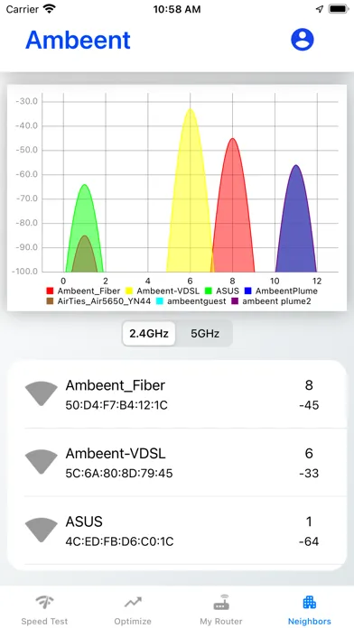 Tangkapan layar WiFi Console : Analyze & Boost
