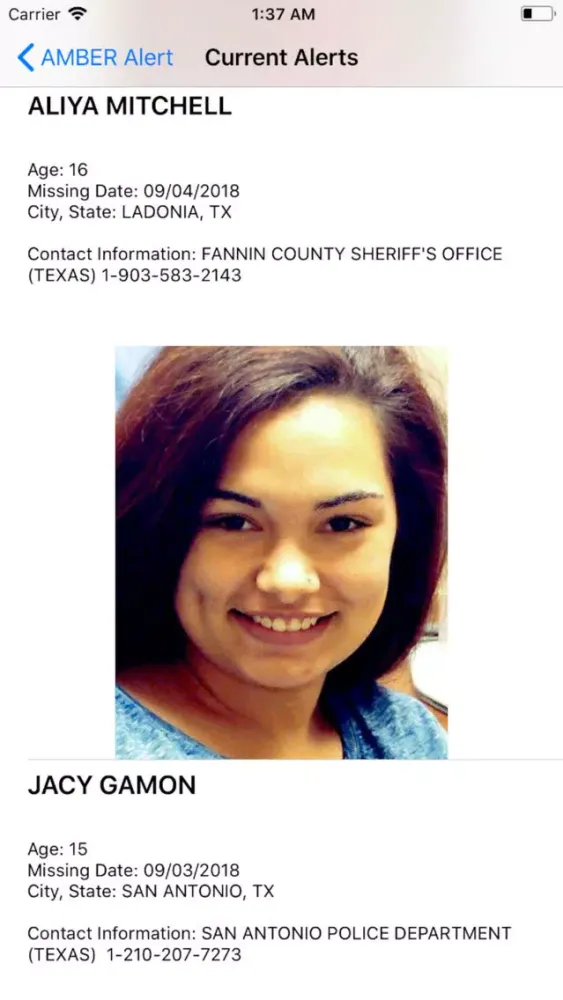 Tangkapan skrin Amber Alert by dnzh