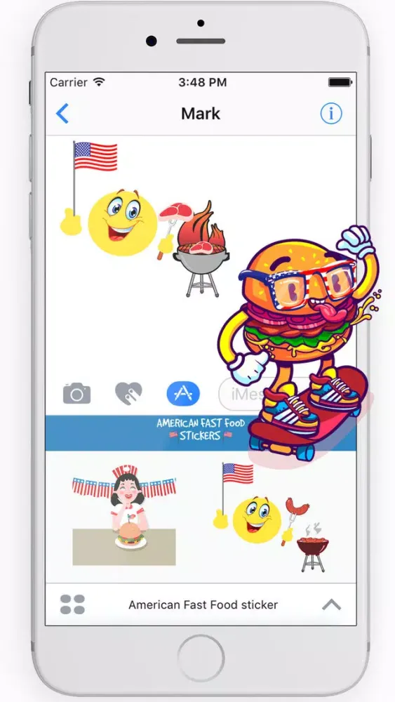 American Fast Food sticker pack应用截图