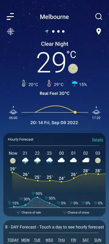 Screenshot di 9Weather: Weather forecast