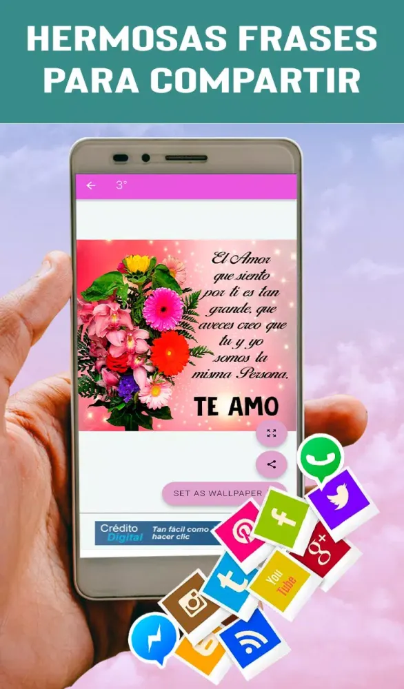 ภาพหน้าจอของ Flores y Rosas de Amor -Frases
