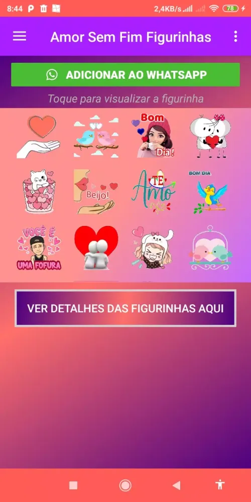 Amor Sem Fim Figurinhas應用截圖