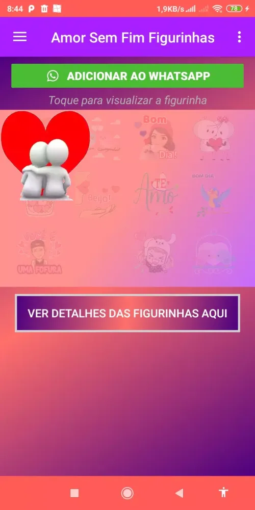 Amor Sem Fim Figurinhas應用截圖