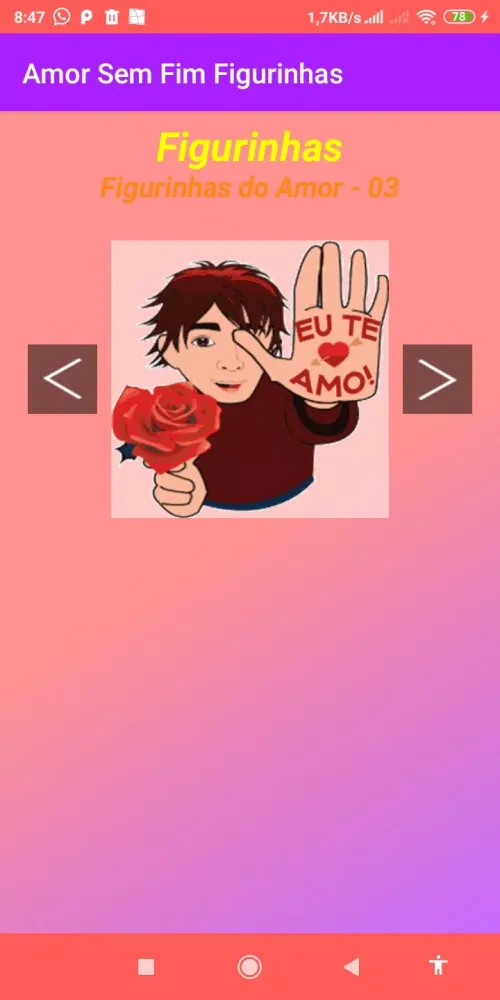 Amor Sem Fim Figurinhas應用截圖