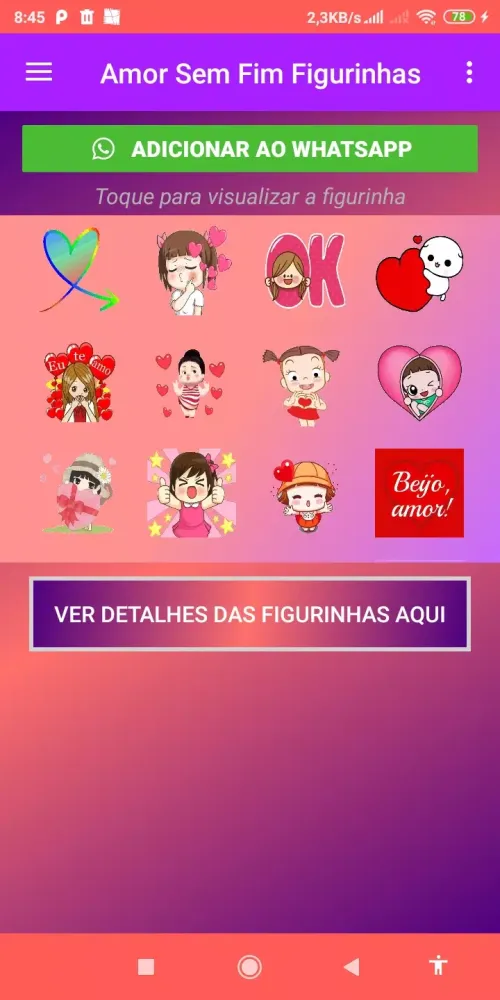 Amor Sem Fim Figurinhas應用截圖