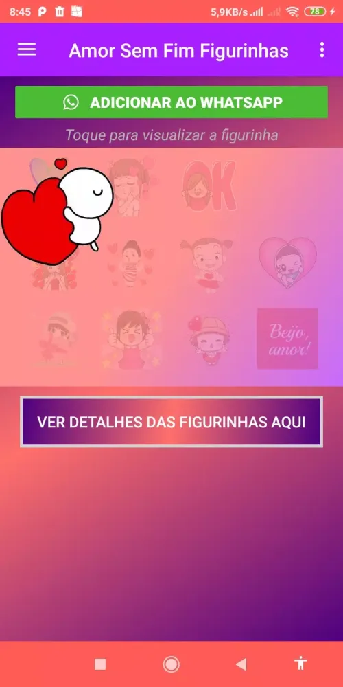 Amor Sem Fim Figurinhas應用截圖