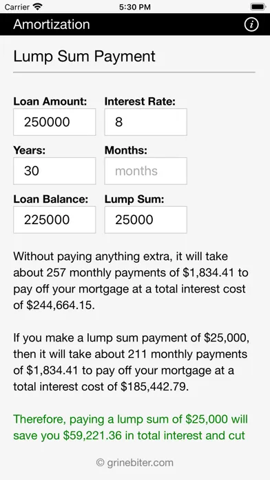 Amortization Calculator স্ক্রিনশট