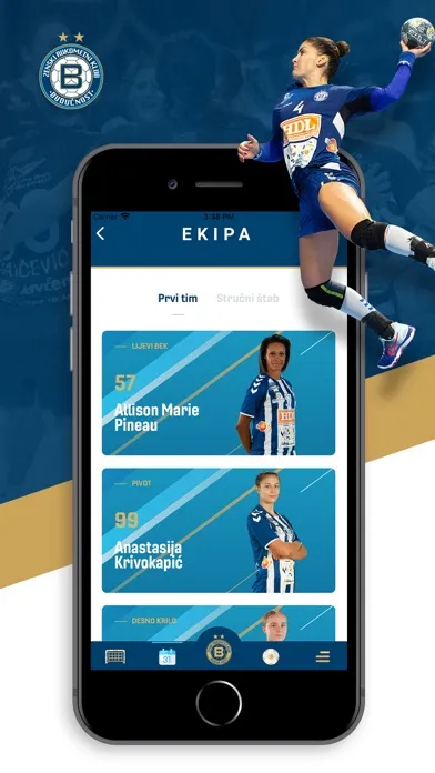 Capturas de tela do ŽRK Budućnost