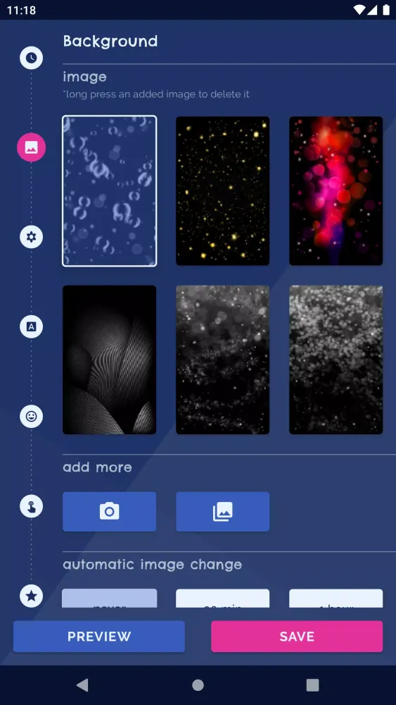 ภาพหน้าจอของ Black Clock Live Wallpaper