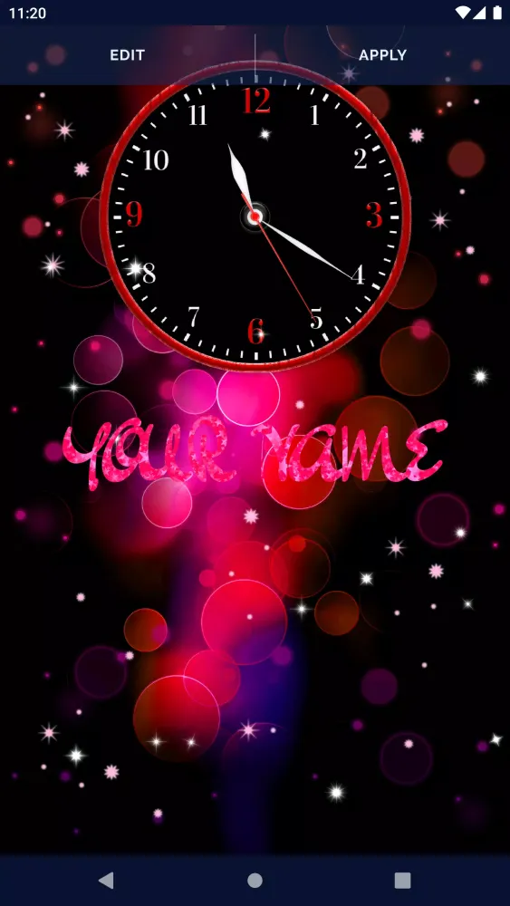 ภาพหน้าจอของ Black Clock Live Wallpaper
