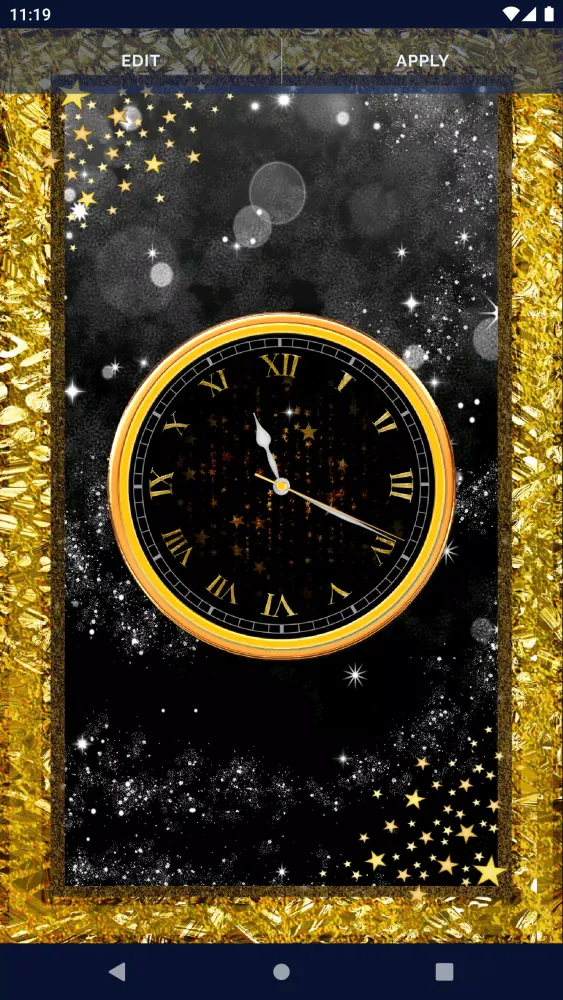 ภาพหน้าจอของ Black Clock Live Wallpaper