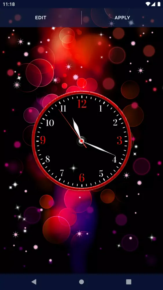 ภาพหน้าจอของ Black Clock Live Wallpaper