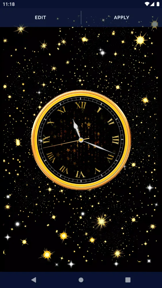 ภาพหน้าจอของ Black Clock Live Wallpaper