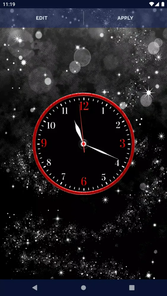 ภาพหน้าจอของ Black Clock Live Wallpaper