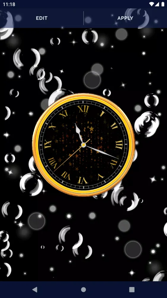 ภาพหน้าจอของ Black Clock Live Wallpaper