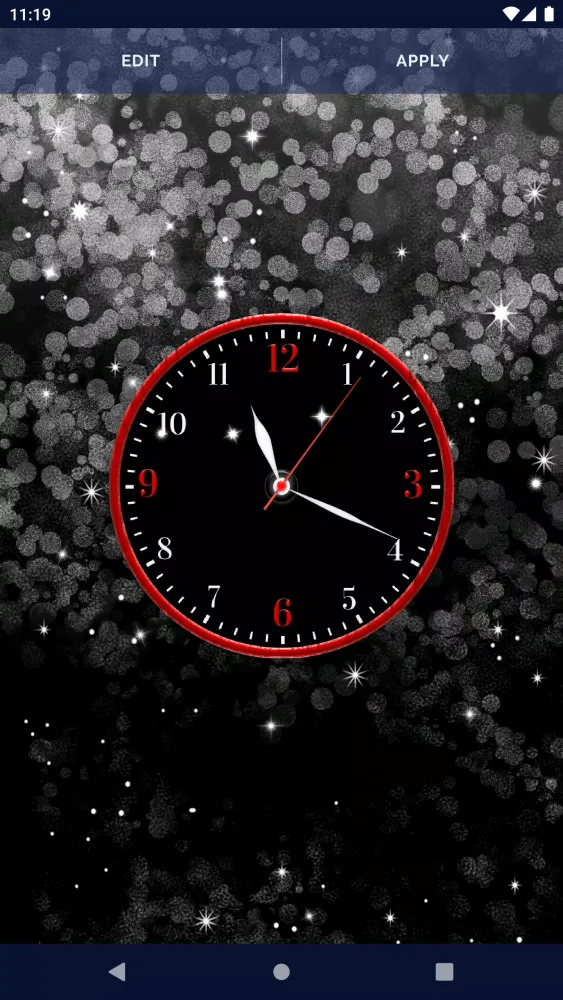 ภาพหน้าจอของ Black Clock Live Wallpaper