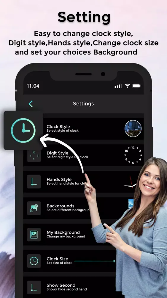 Ảnh chụp màn hình của Digital Live Clock wallpaper