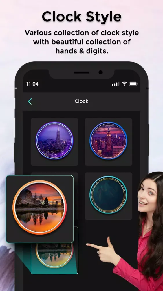 Ảnh chụp màn hình của Digital Live Clock wallpaper