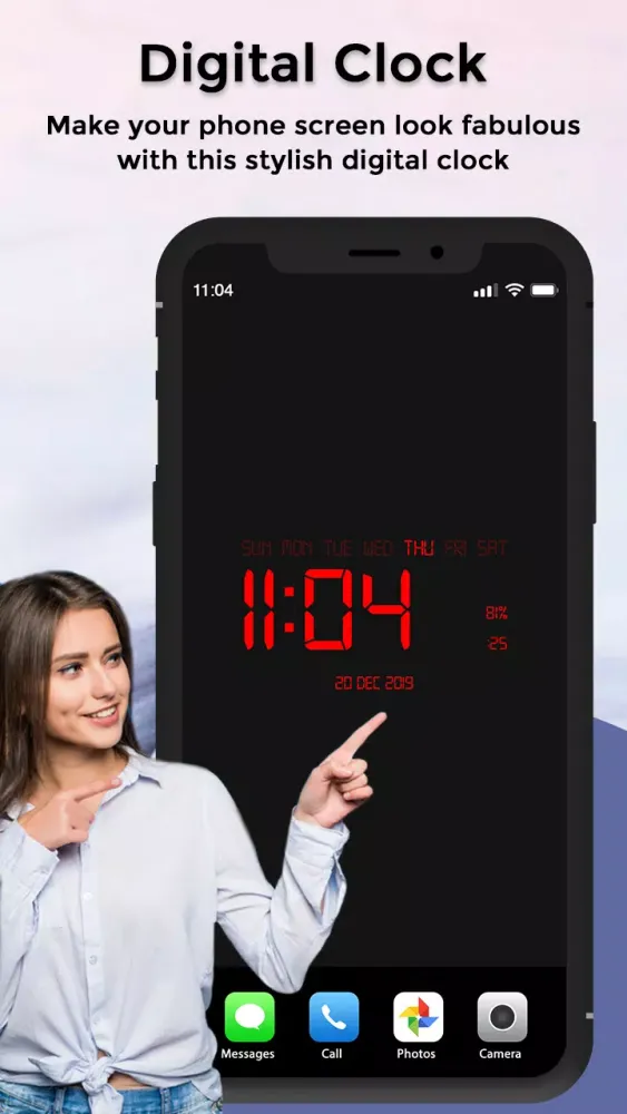 Ảnh chụp màn hình của Digital Live Clock wallpaper
