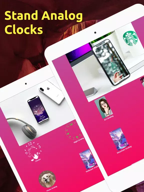 Tangkapan layar Analog Clock ~ Stand Face Time iPad 