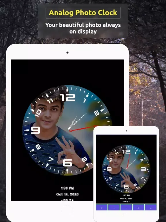 Tangkapan layar Analog Clock ~ Stand Face Time iPad 