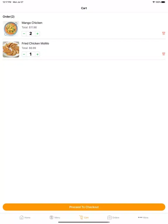 Capturas de tela do Swad Indian Cuisine iPad 