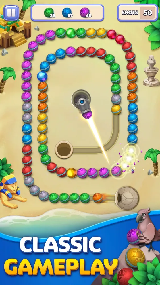 Tangkapan layar Marble Busters