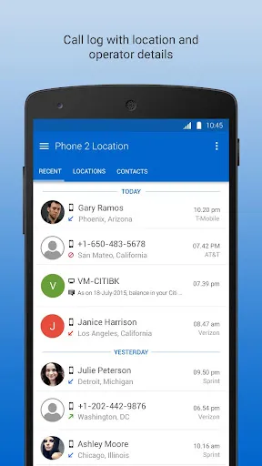 Phone to Location - Caller ID Screenshots