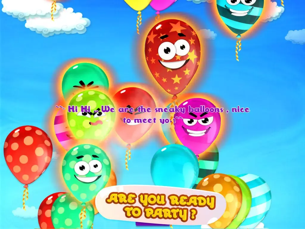Sneaky Balloons : The big pop confetti party - Tap balloon free game for kids, boys and girls - Unexpected ninja adventure in Sky Tower - Cool winter edition for toddlers iPad  سکرین شاٹس