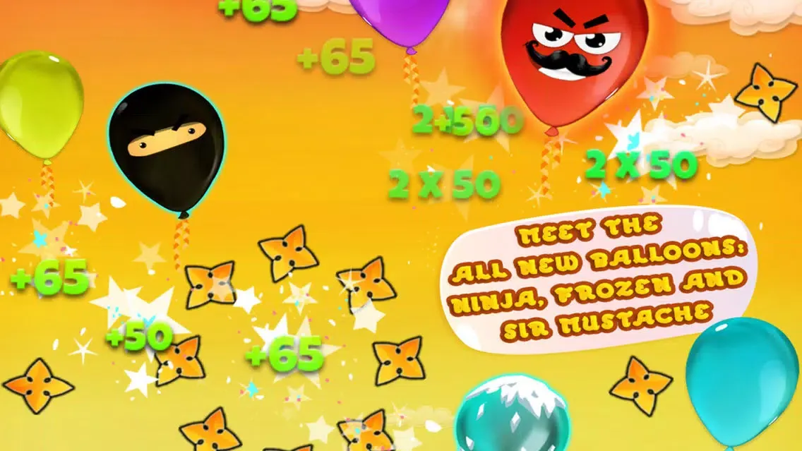 Sneaky Balloons : The big pop confetti party - Tap balloon free game for kids, boys and girls - Unexpected ninja adventure in Sky Tower - Cool winter edition for toddlers سکرین شاٹس