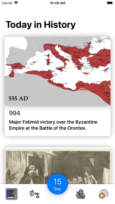 Today in History Ekran Görüntüleri