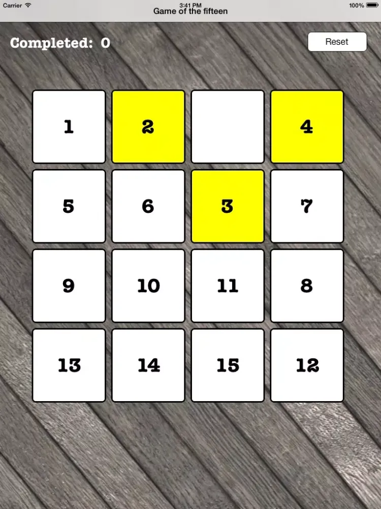 Game of the fifteen iPad  Ekran Görüntüleri