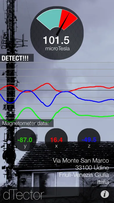 Capturas de pantalla de dTector PRO - Metal Detector and EMF level meter