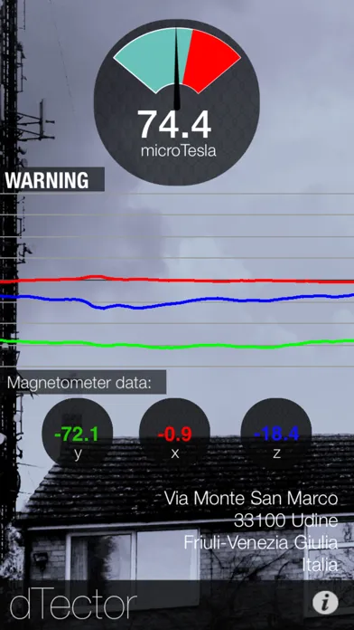 Capturas de pantalla de dTector PRO - Metal Detector and EMF level meter