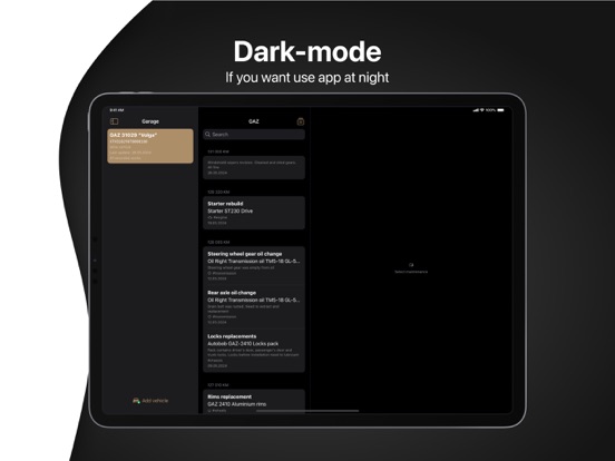 Tangkapan layar Garage - Car servicing iPad 