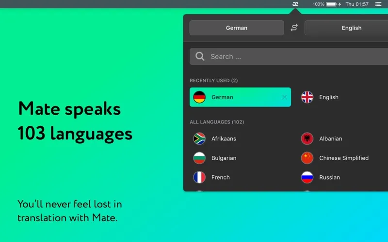 Tangkapan layar Mate: Universal Tab Translator