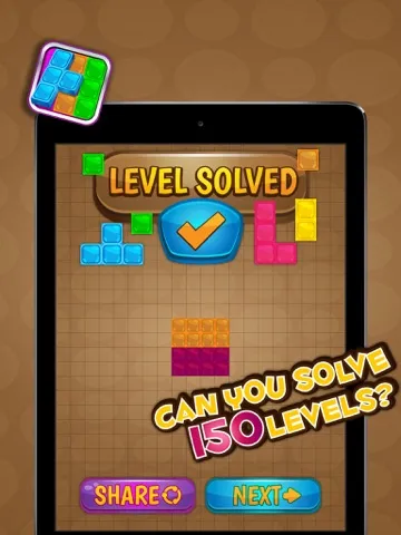 Sliding Block Puzzle – Best Logic Board Game with Colorful Tangram Blocks iPad Screenshots