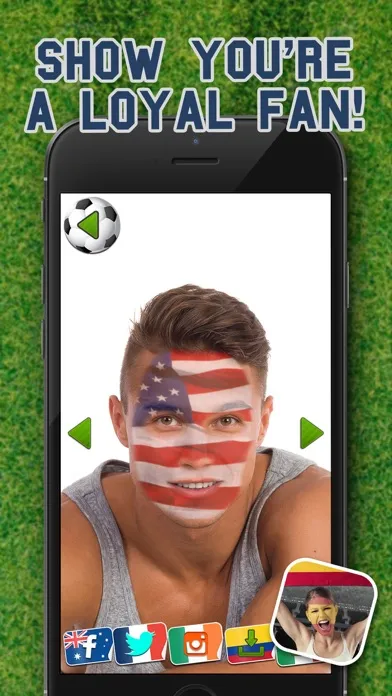 Screenshot di Football Fans Flag Face – Support Your Favorite National Team and Paint Faces