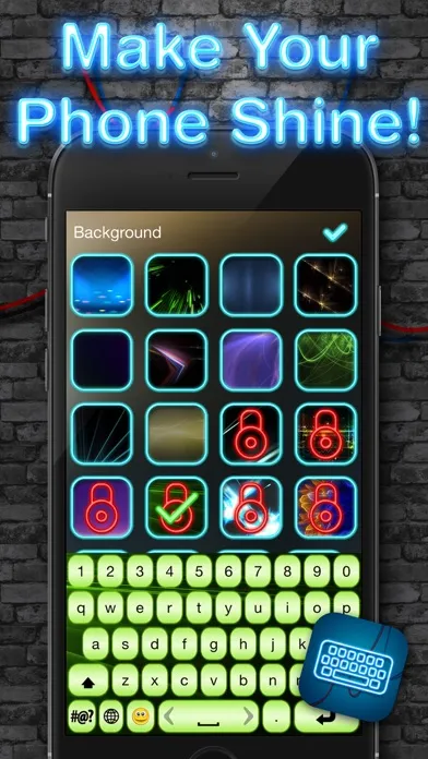صور LED Lights Keyboard – Glow.ing Neon Keyboards Theme.s and Color.ful Fonts for iPhone